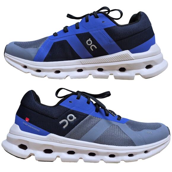 OC On Running On Cloud Cloudrunner Blue Gray Sneakers Shoes Men's 9 M MINT - Picture 1 of 6